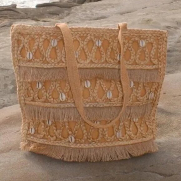 salt + umber ISLA Jute Seashell Tote Beachly - Picture 3 of 3